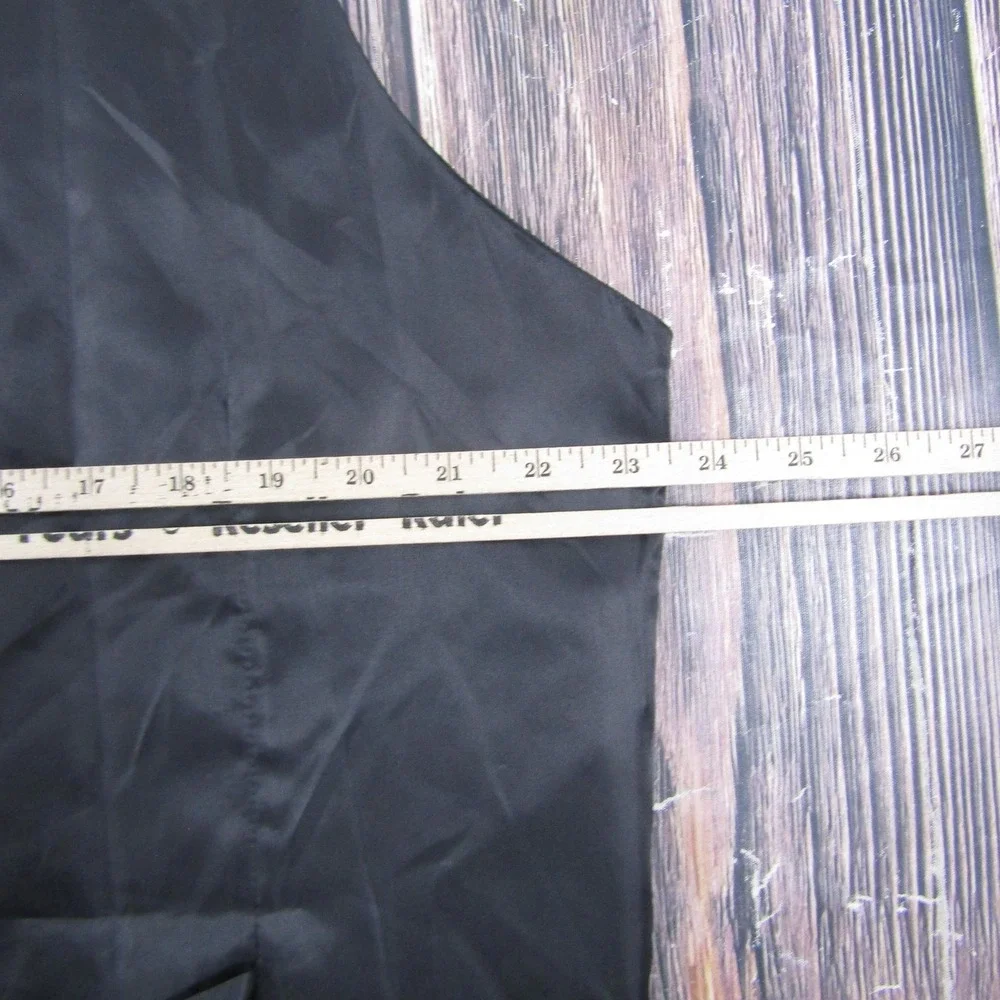 Suit Vest DiBanGu Mens XL Black Paisley Polyester 3‎ Piece Belted Formal Wedding